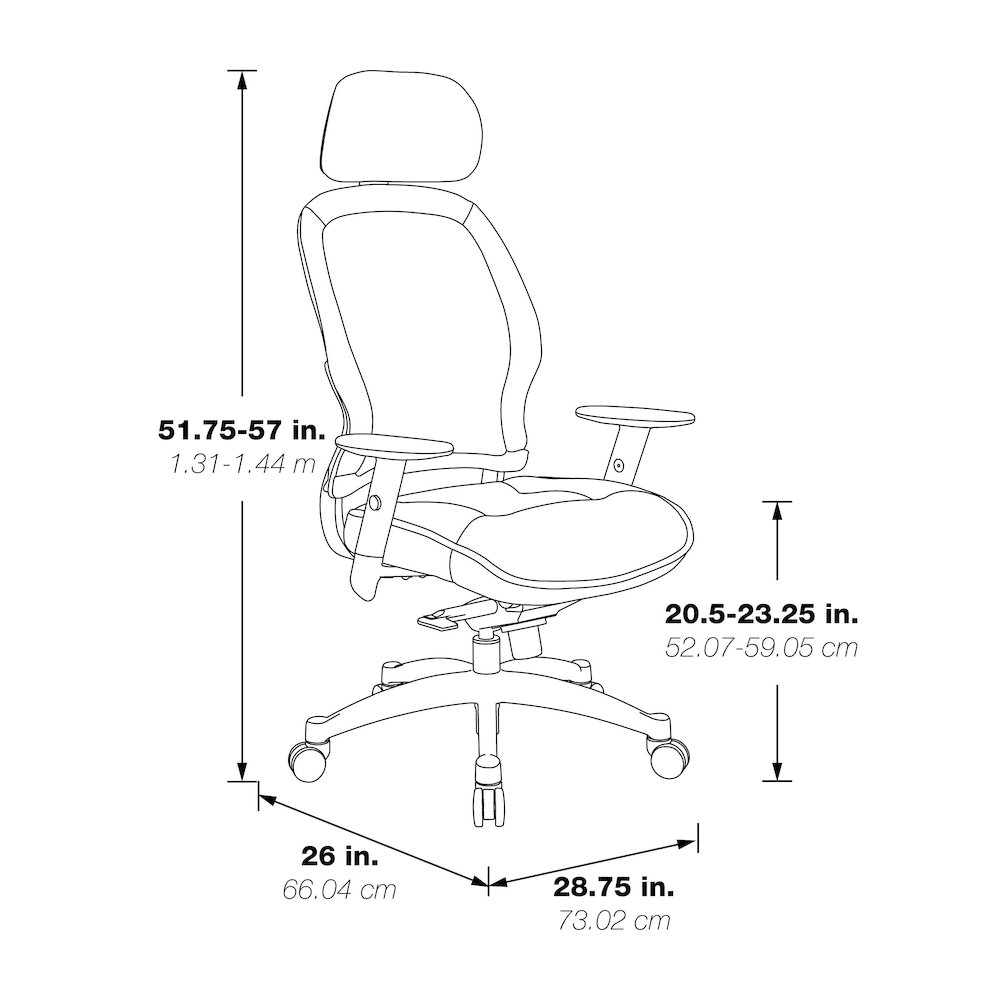 Professional Deluxe Black Breathable Mesh Back Chair. Picture 3