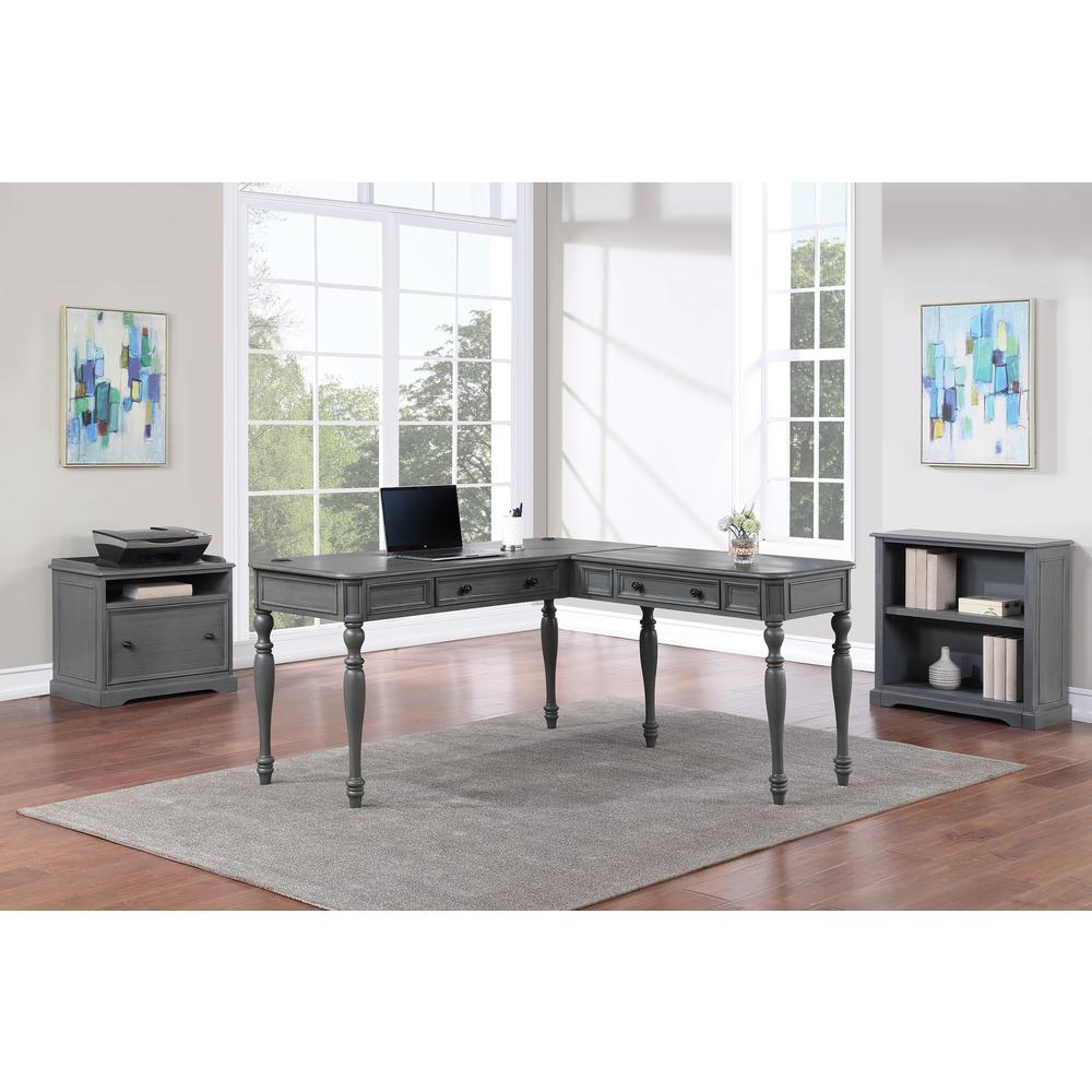 Country Meadows L-Shaped Desk w/PWR. Picture 7