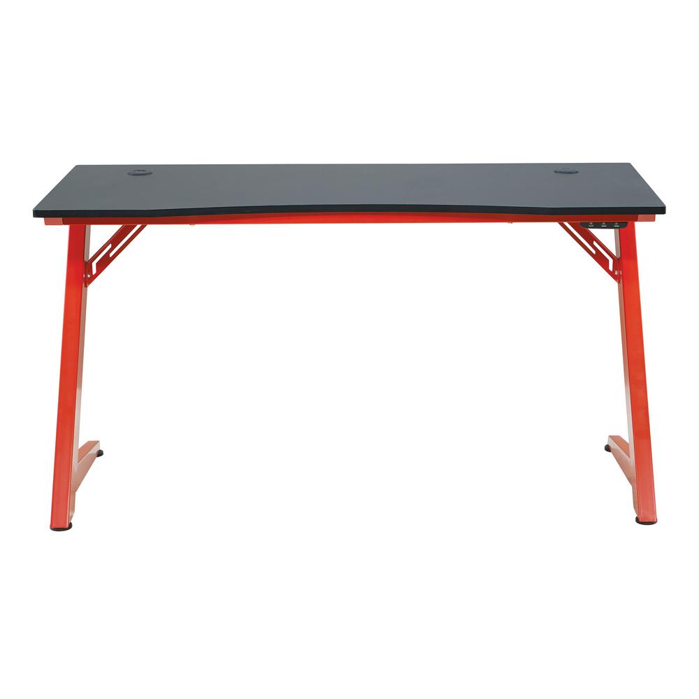 Beta Battlestation Gaming Desk with Black Carbon Top and Matt Red Legs, BET25-RD. Picture 3
