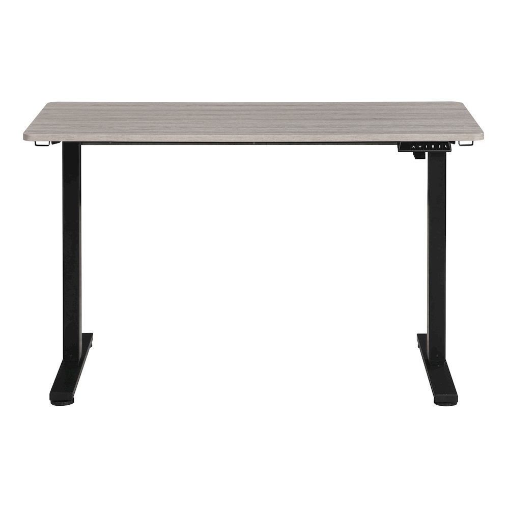Primo 48"W Sit to Stand Electric Height Adjustable Desk With Light Grey Top. Picture 3
