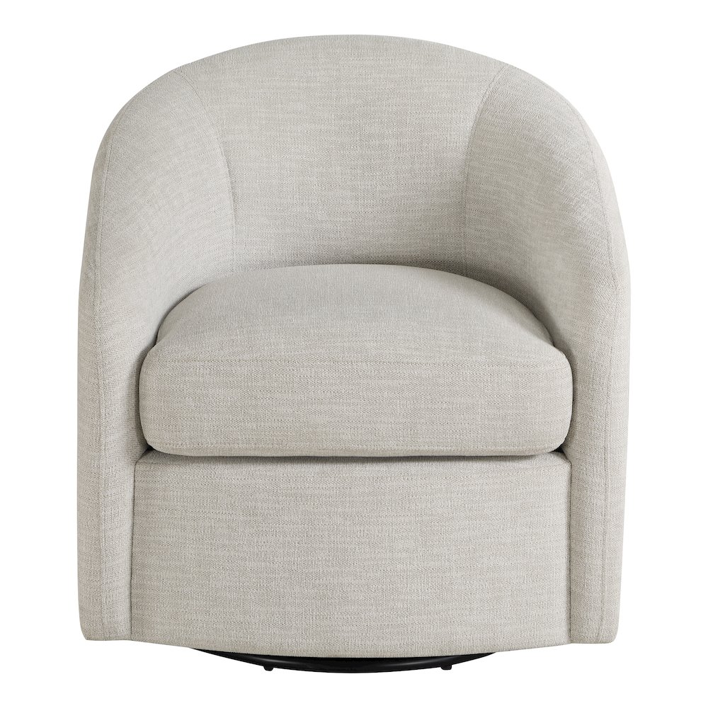 Bella Swivel Chair in Stone Fabric. Picture 2