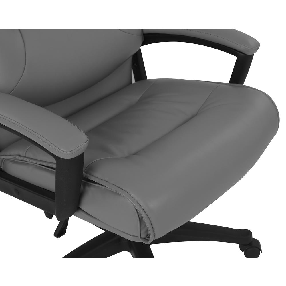 High Back Bonded Lthr Chair, Charcoal. Picture 9