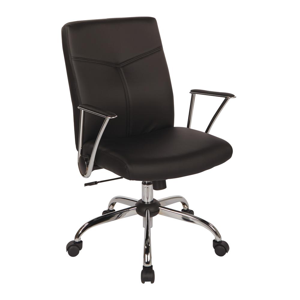 Faux Leather Chair. Picture 1