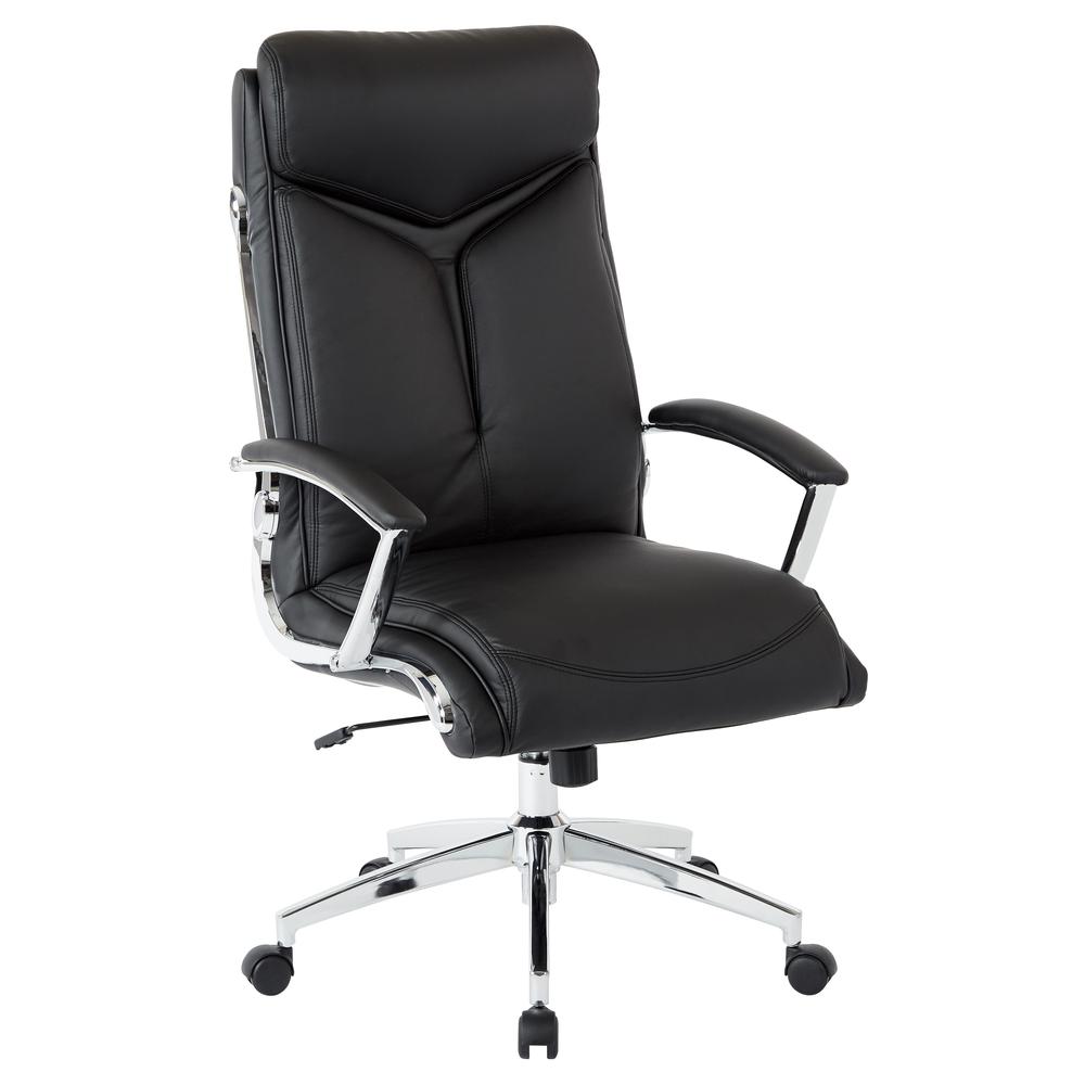 Executive Faux Leather High Back Chair. Picture 1