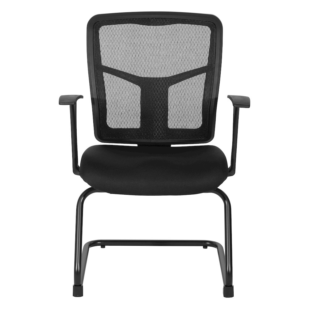 ProGrid Mesh Back Visitor’s Chair in FreeFlex Coal Fabric with Arms. Picture 2