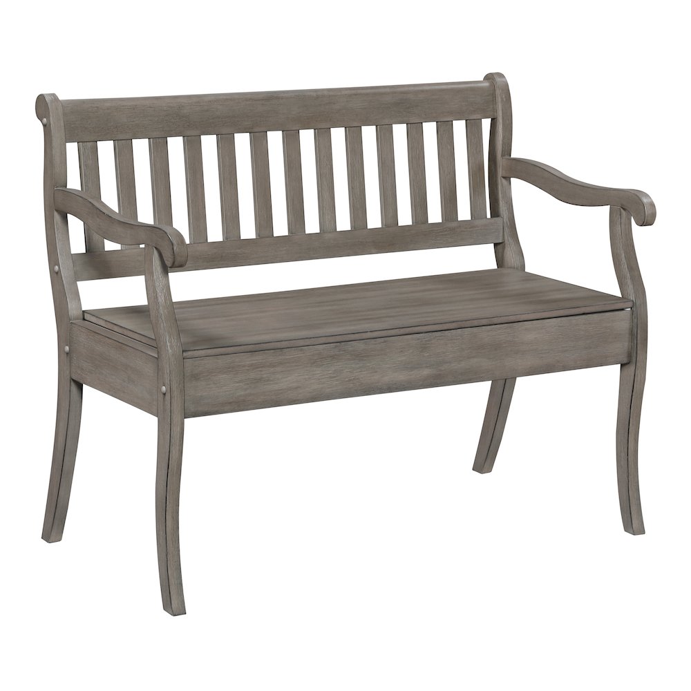 Wakefield Entryway Storage Bench Goldstone Finish. Picture 1