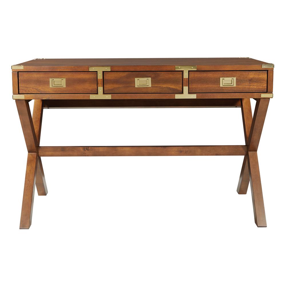 Wellington 46" Desk with Power in Toasted Wheat Finish, WELP4630-TW. Picture 3