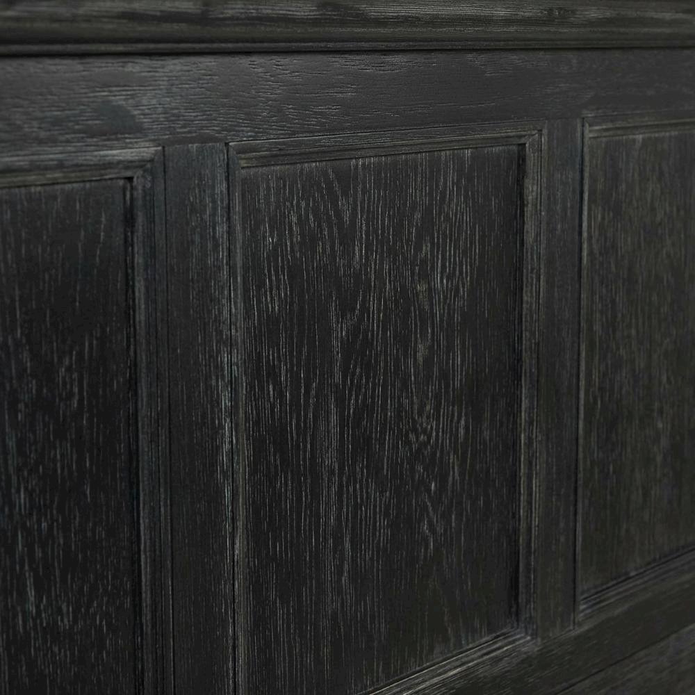 Rustic Black King Bed Headboard, Mahogany, Steel Frame for Farmhouse Décor. Picture 4
