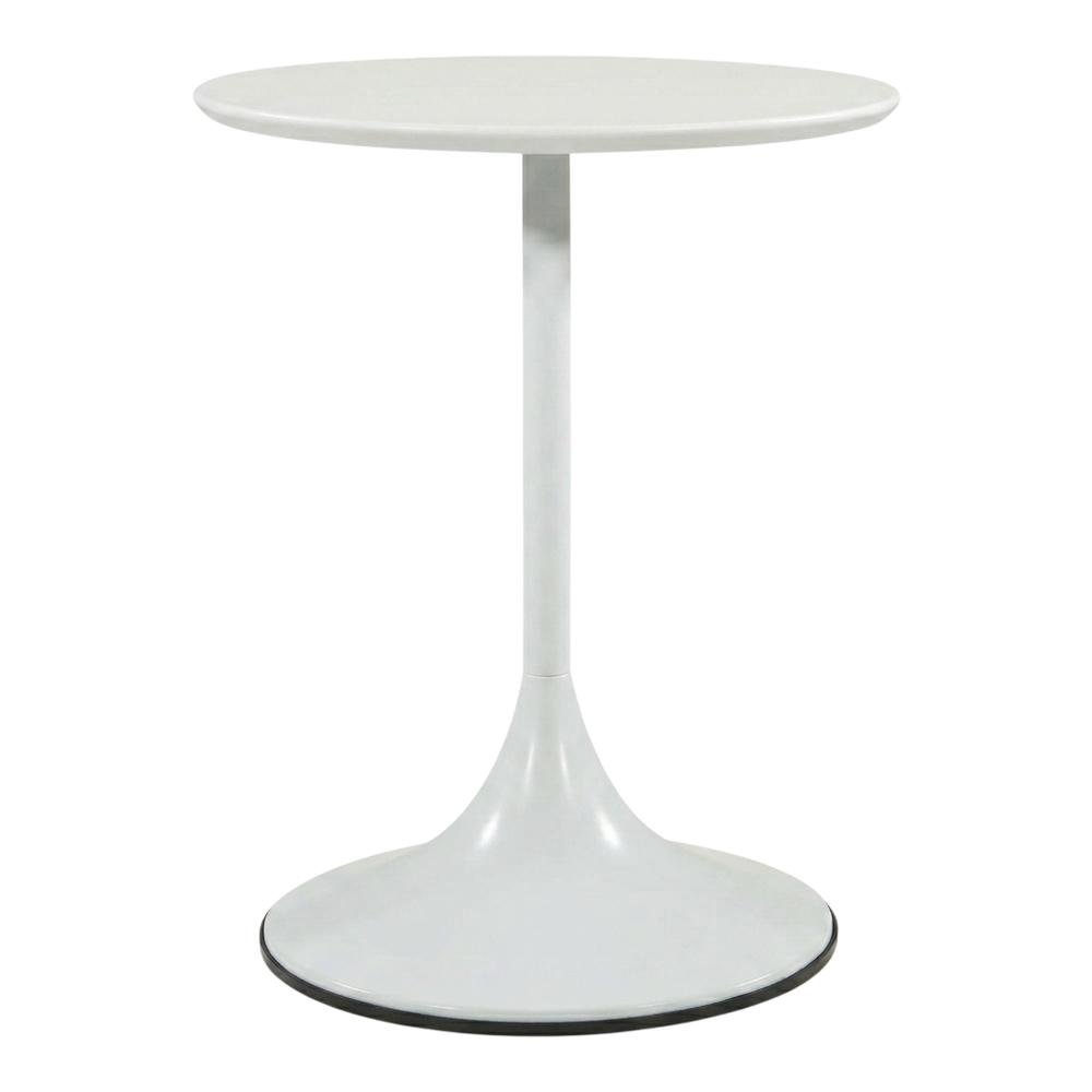 White, Side Table, Quality Build, Durable Wood Frame. Picture 1
