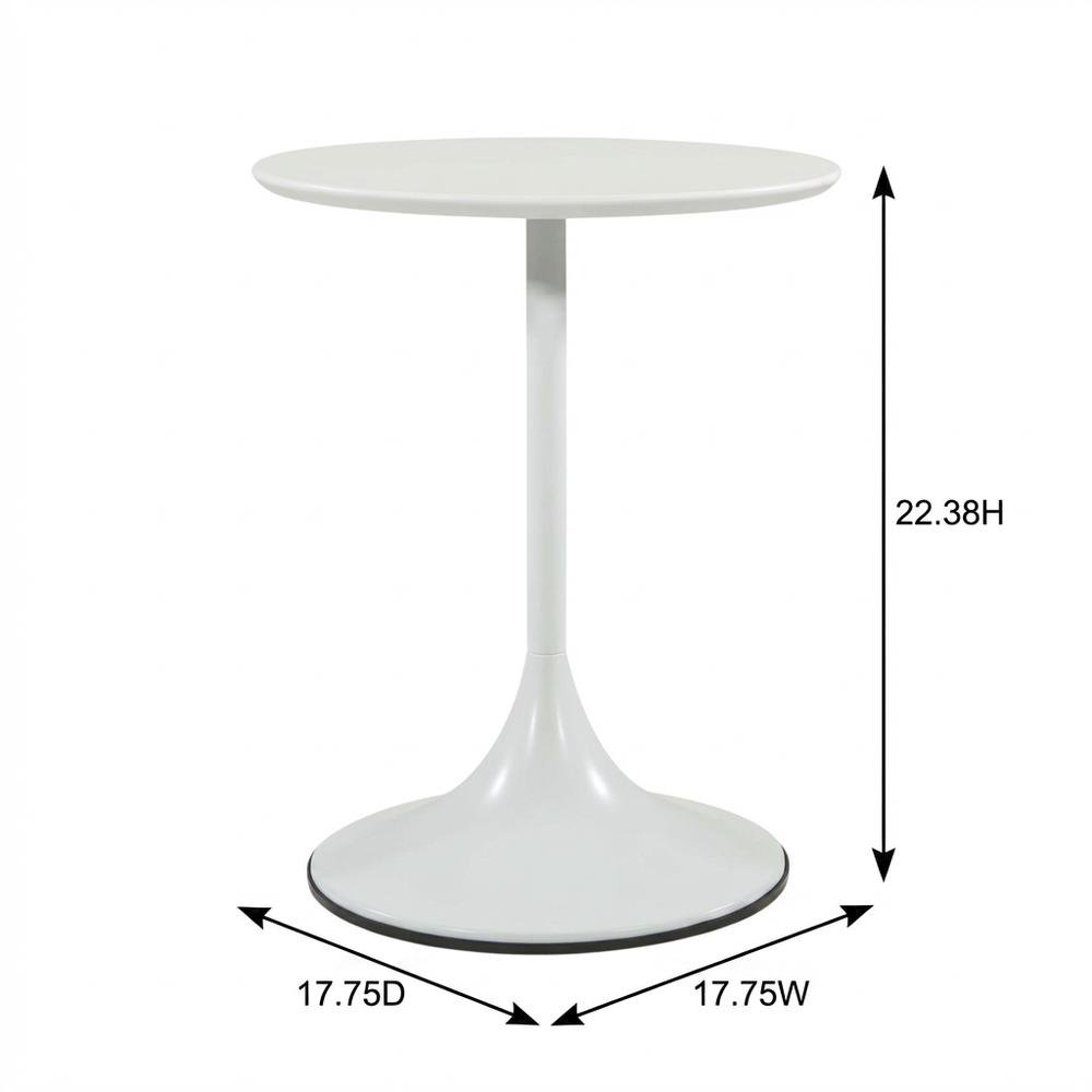 White, Side Table, Quality Build, Durable Wood Frame. Picture 7