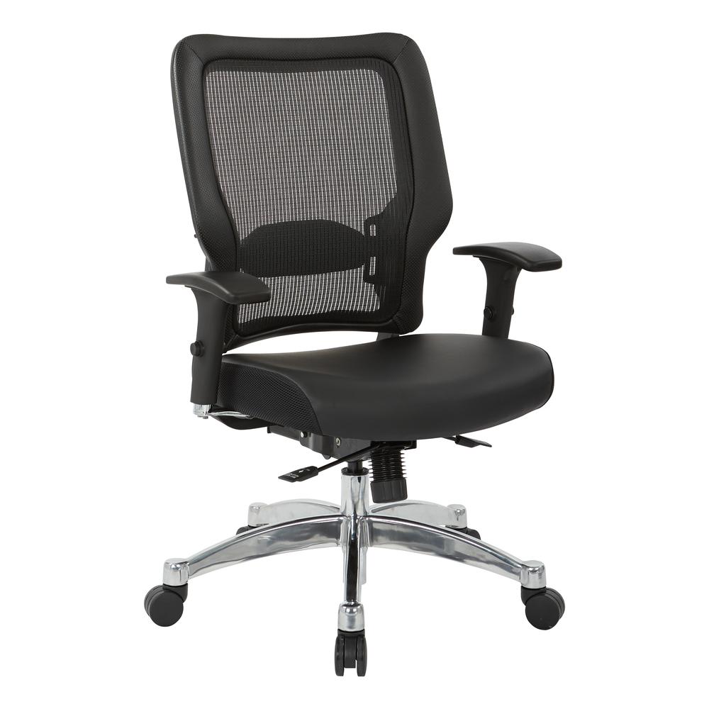 Black Vertical Mesh Back Chair. Picture 1