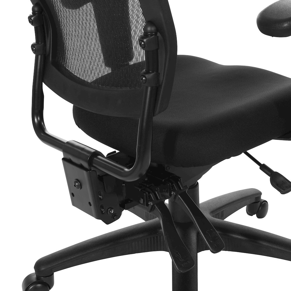 Soft Frame Task Chair Mesh Back in Coal Freeflex Fabric Seat in Black Base. Picture 8