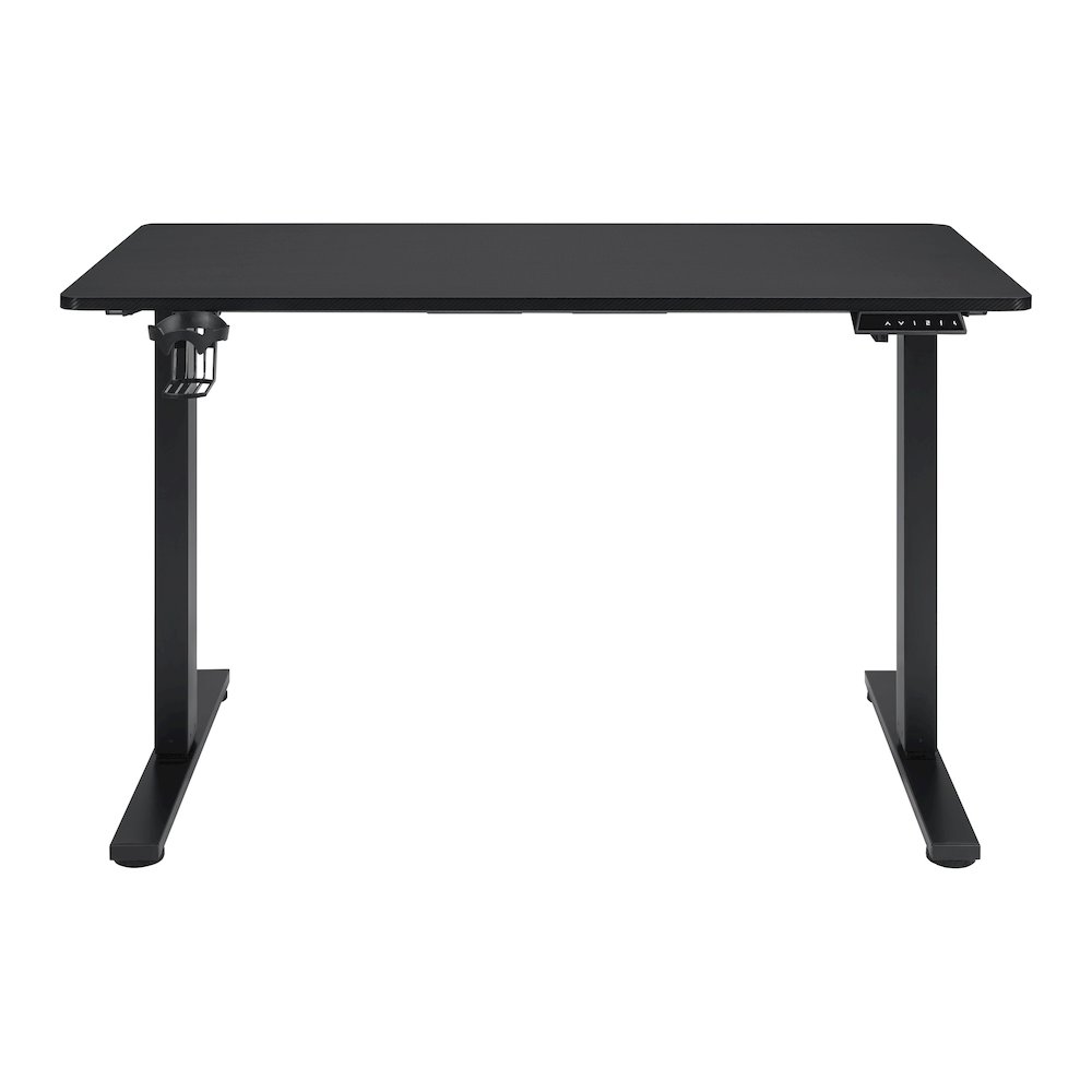 Primo 48" Electric Height Adjustable Gaming Desk in Black Carbon Fiber Finish. Picture 3