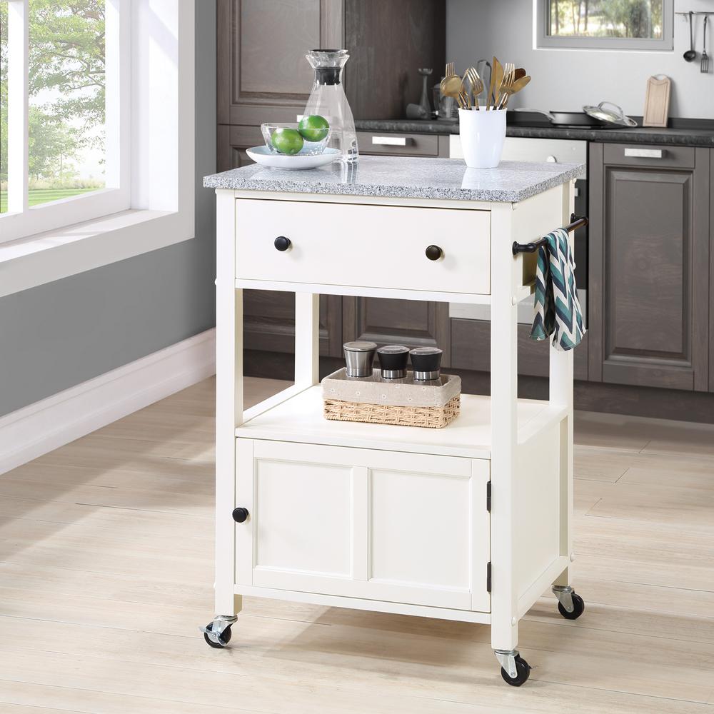 Fairfax Kitchen Cart White. Picture 8