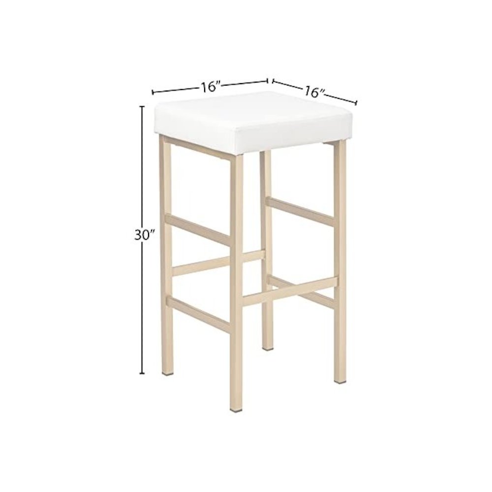 30" Gold Backless Stool. Picture 10