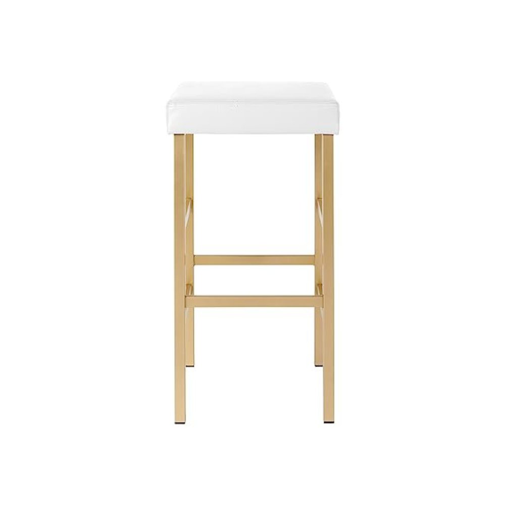 30" Gold Backless Stool. Picture 2