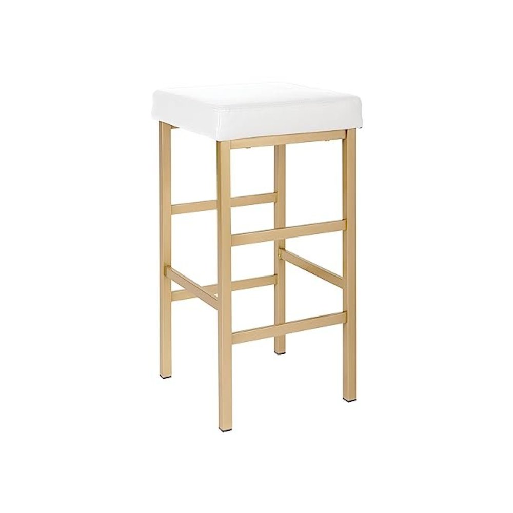 30" Gold Backless Stool. Picture 1