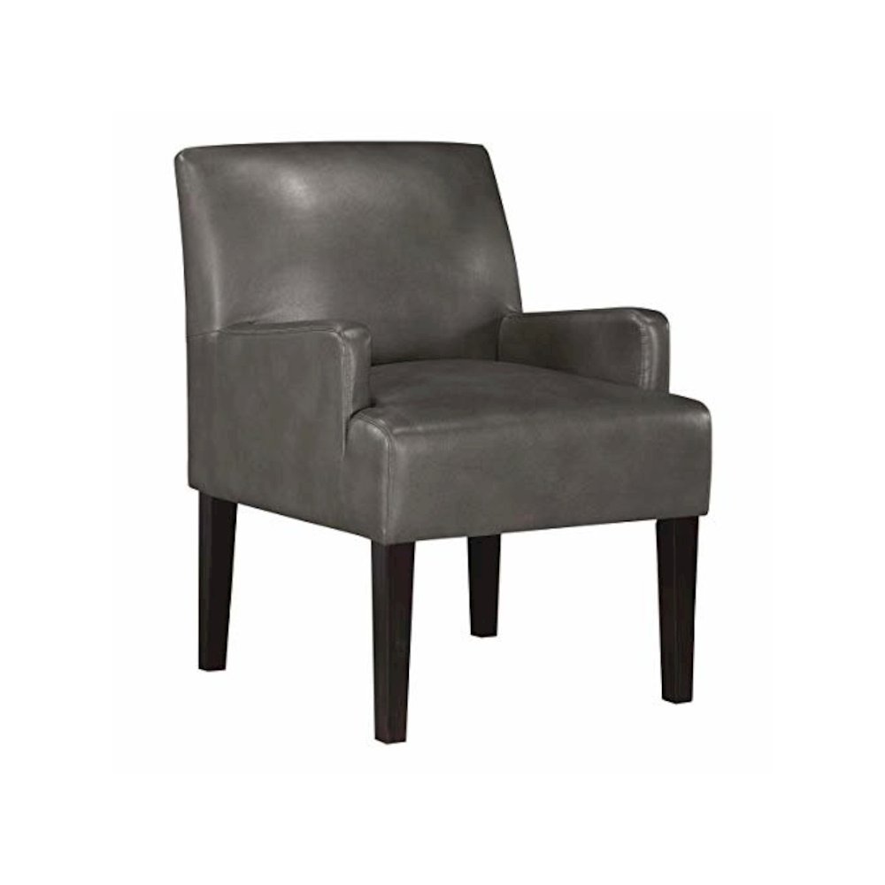 Main Street Guest Chair in Pewter Faux leather, MST55-PD26. Picture 1