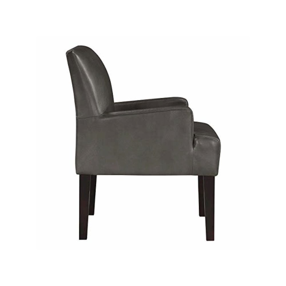 Main Street Guest Chair in Pewter Faux leather, MST55-PD26. Picture 3