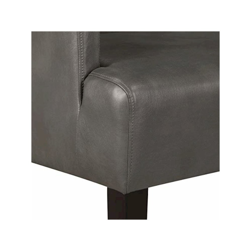 Main Street Guest Chair in Pewter Faux leather, MST55-PD26. Picture 6