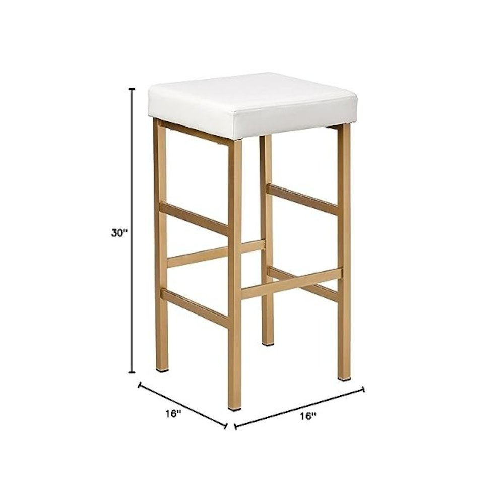 30" Gold Backless Stool. Picture 12