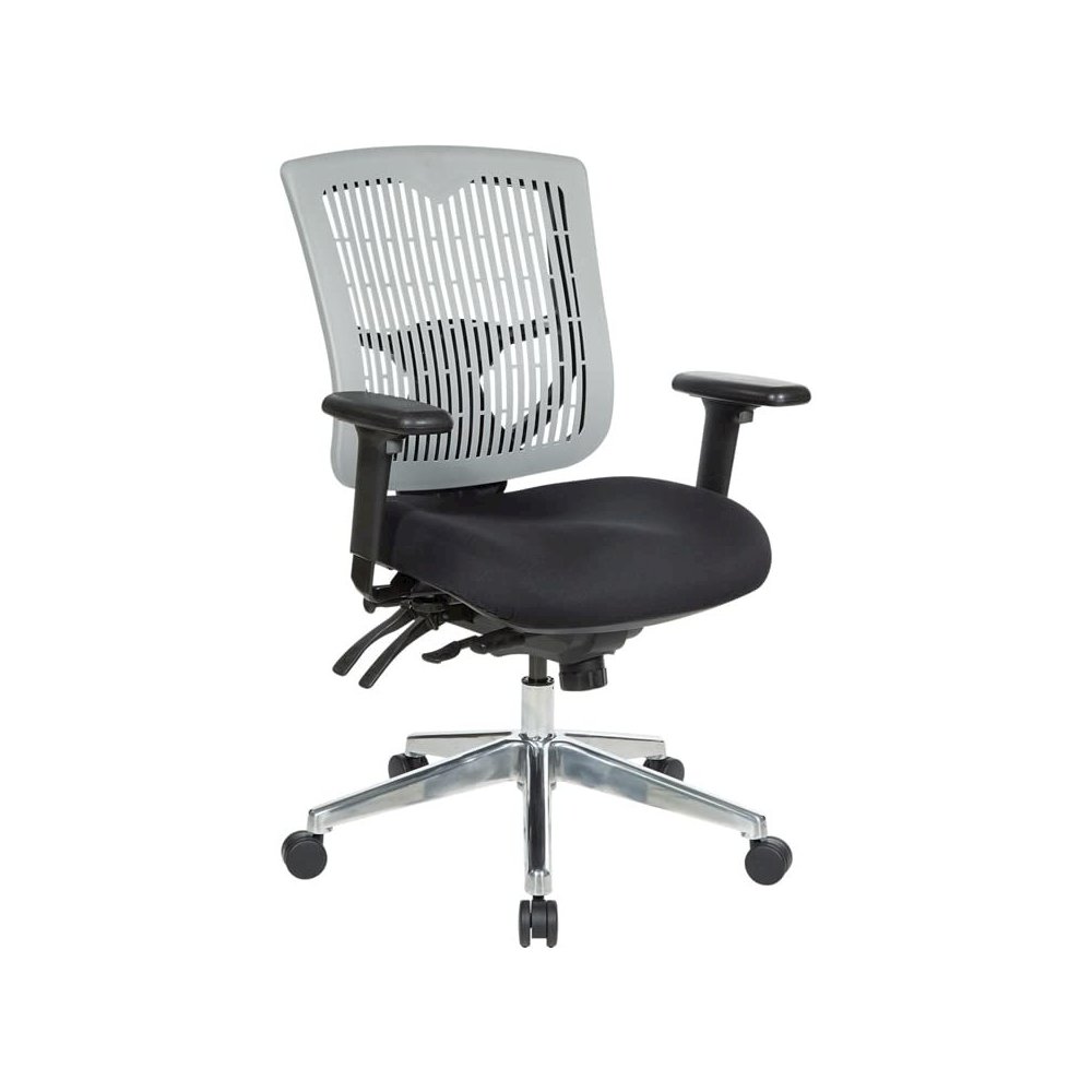 Contoured Grey Plastic Back Manager's Chair , 97898CGY-30. Picture 1