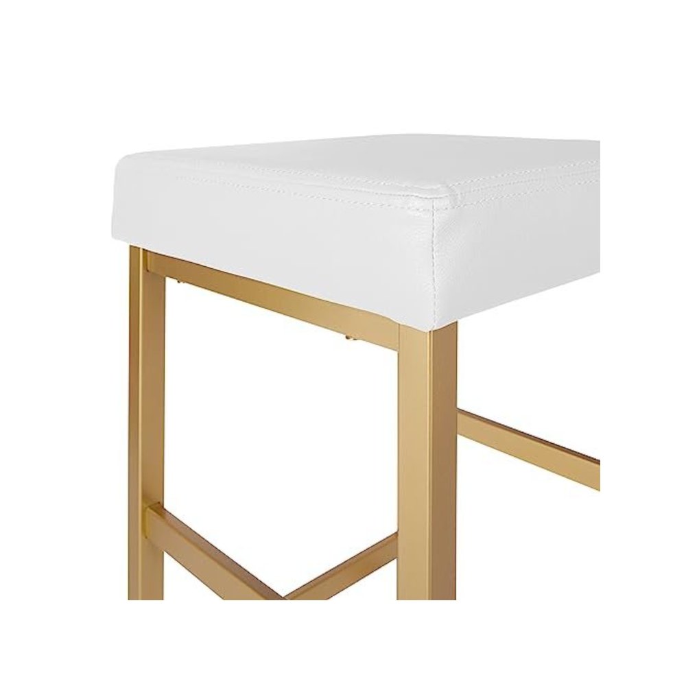 30" Gold Backless Stool. Picture 5