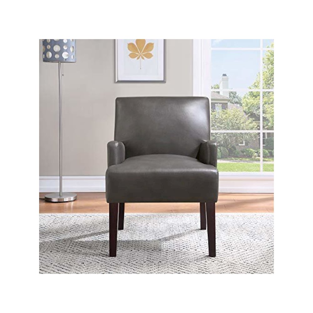 Main Street Guest Chair in Pewter Faux leather, MST55-PD26. Picture 8