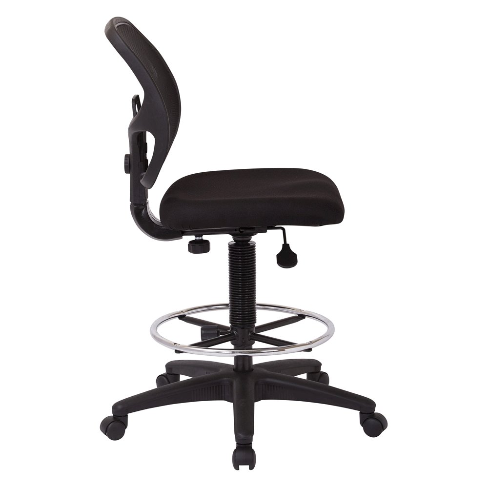 Black Drafting Chair – Tall Office Chair With 20-Inch Foot Rest. Picture 5