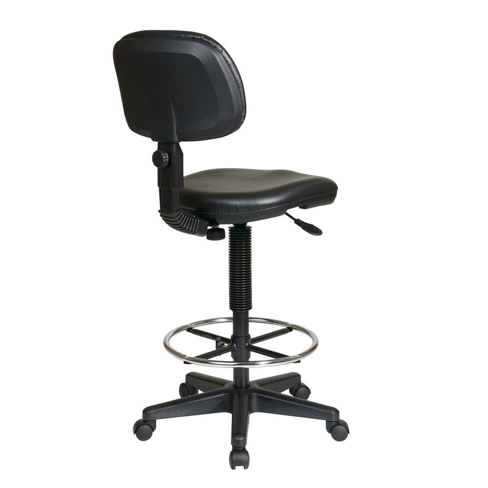 Black Drafting Chair – Tall Desk Chair for Standing Desk and Office Use. Picture 4