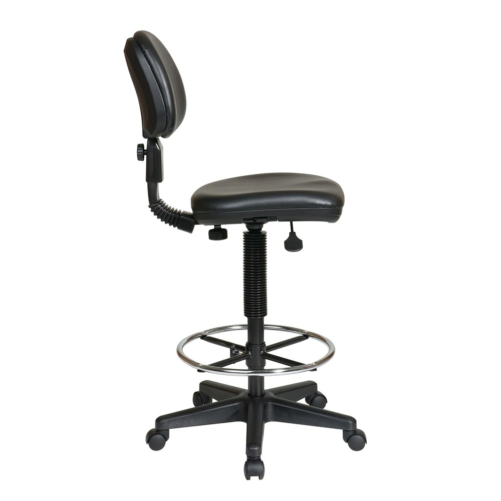 Black Drafting Chair – Tall Desk Chair for Standing Desk and Office Use. Picture 5