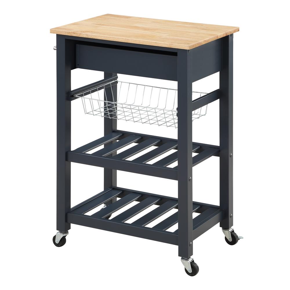 Hampton Kitchen Cart Blue. Picture 4