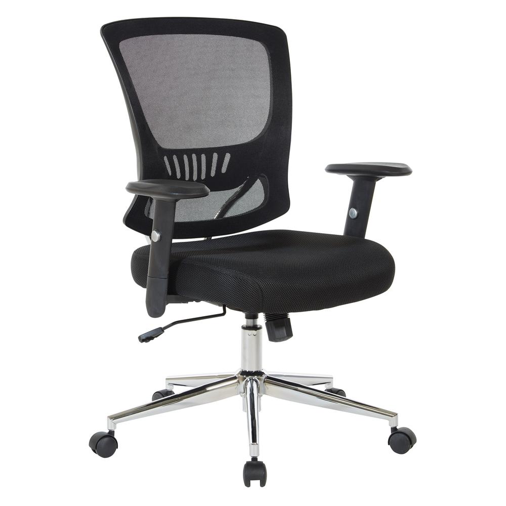 Mesh Back & Seat Locking Tilt Task Chair with Chrome Base, EM91027C-3. Picture 1