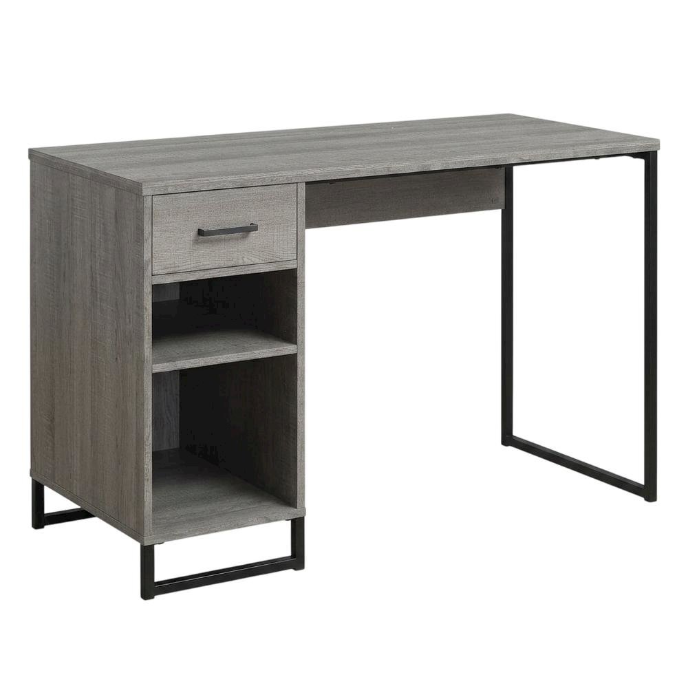 Wooden Desk with Hutch in Natural Finish for Home Office. Picture 1