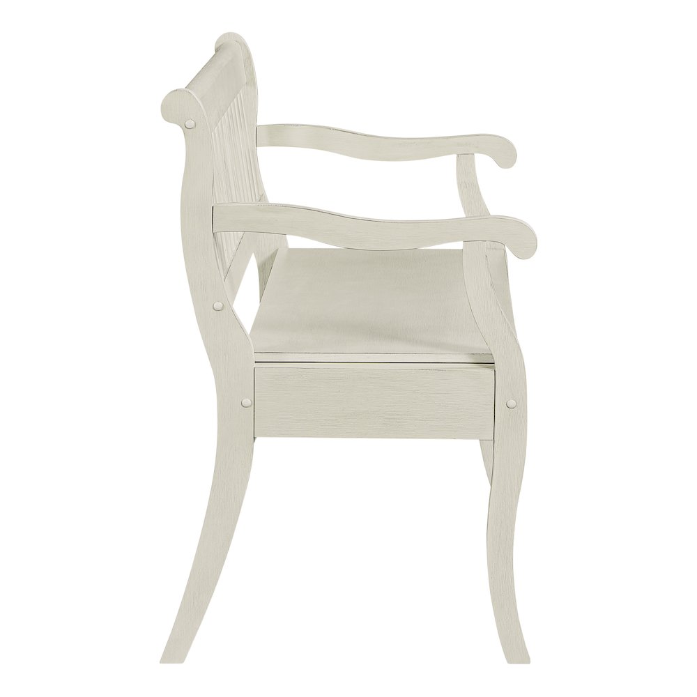 Wakefield Entryway Storage Bench in White Finish. Picture 2