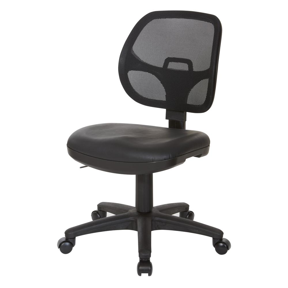 Mesh Screen Back Task Chair with Vinyl Seat. Picture 2