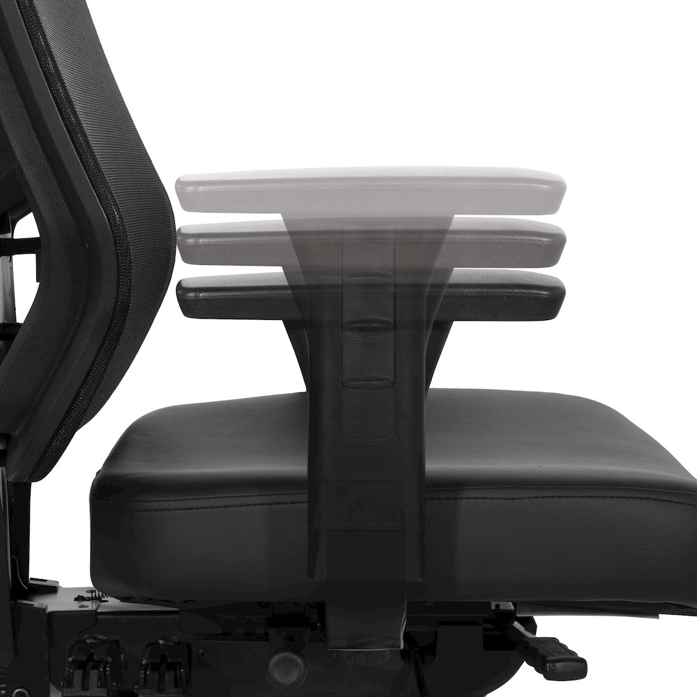 ProGrid Mesh Back Large Occupant Chair with 2-Way Adjustable PU-Padded Arms. Picture 8