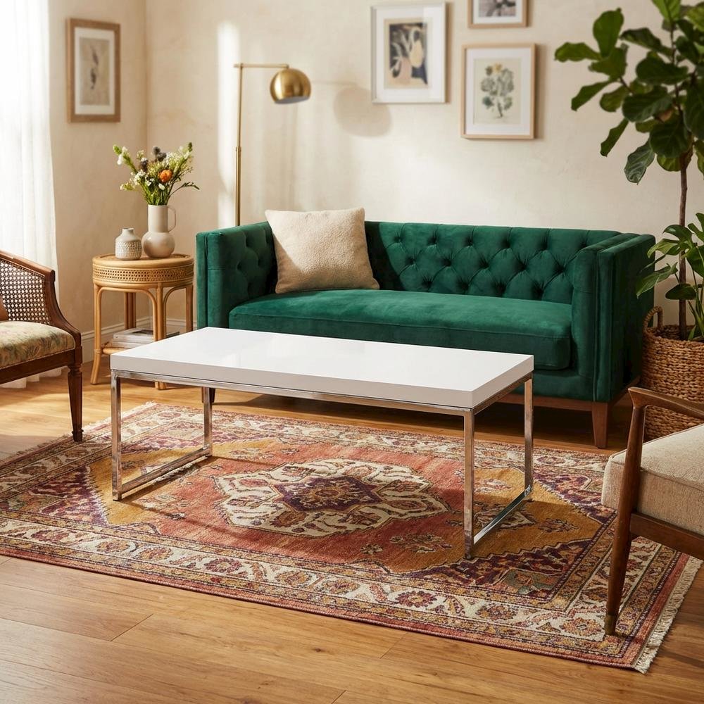Modern Wooden Coffee Table with Sturdy Construction and Light Finish. Picture 2