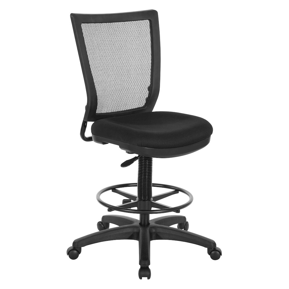 Soft PU Padded Back Frame with Breathable ProGrid Mesh Back Drafting Chair. Picture 1