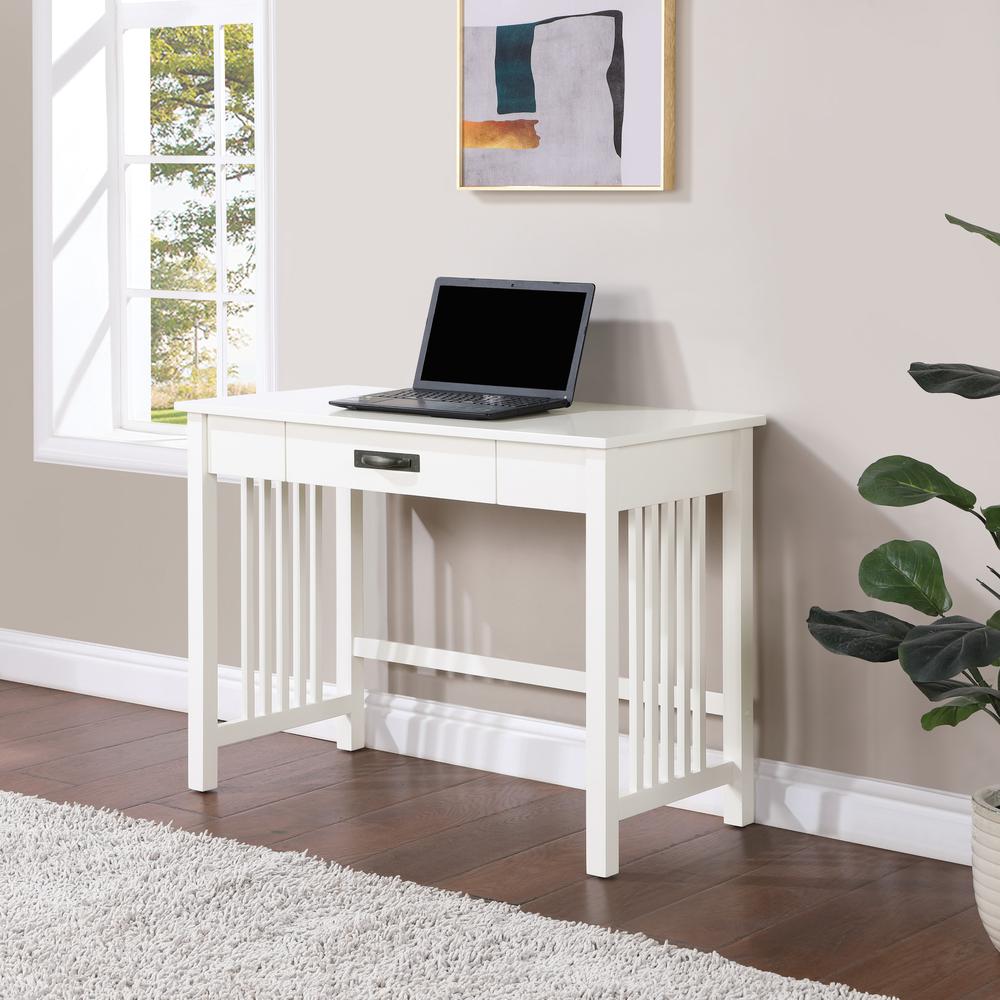 Sierra Writing Desk, White Finish. Picture 8