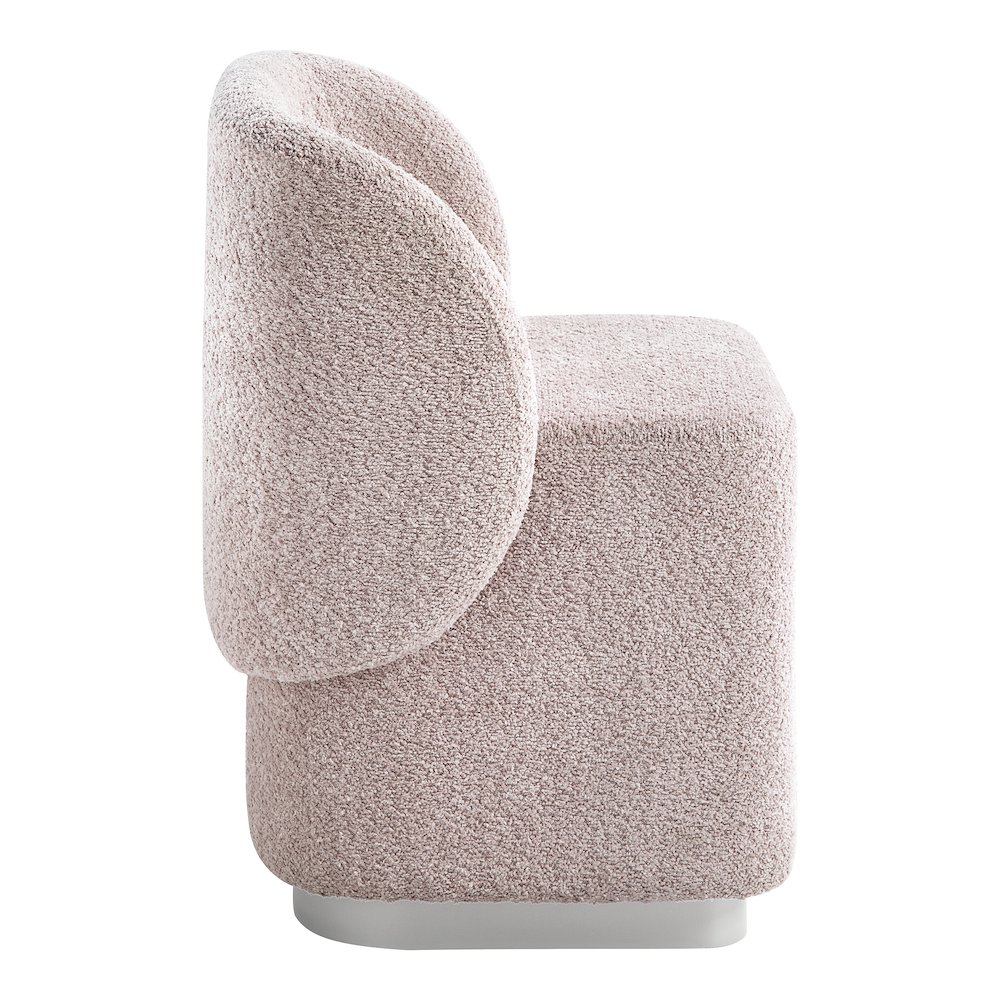 Cady Vanity Chair in Dusty Rose Fabric Fully Assembled. Picture 3
