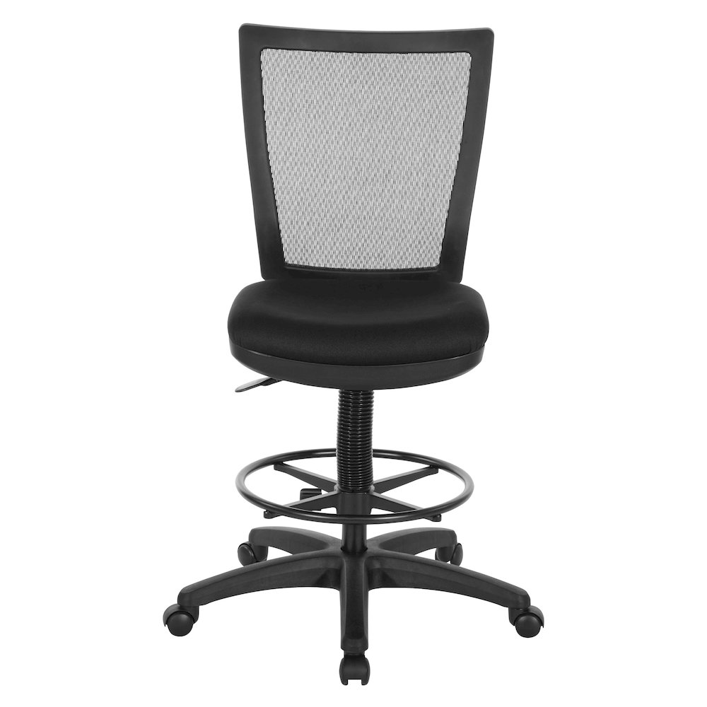 Soft PU Padded Back Frame with Breathable ProGrid Mesh Back Drafting Chair. Picture 3