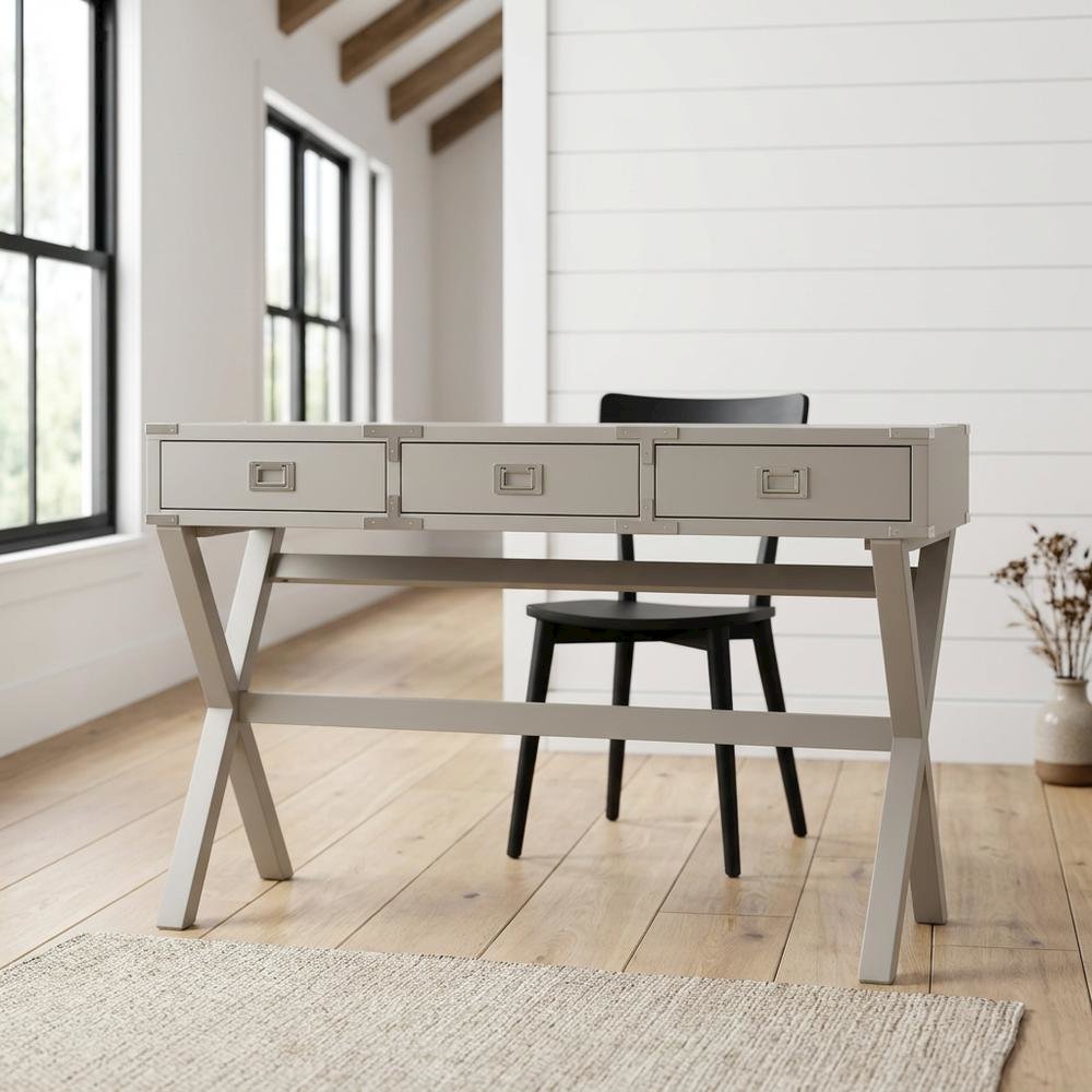 Wood Finish Desk in Natural Oak Finish for Home Office. Picture 3