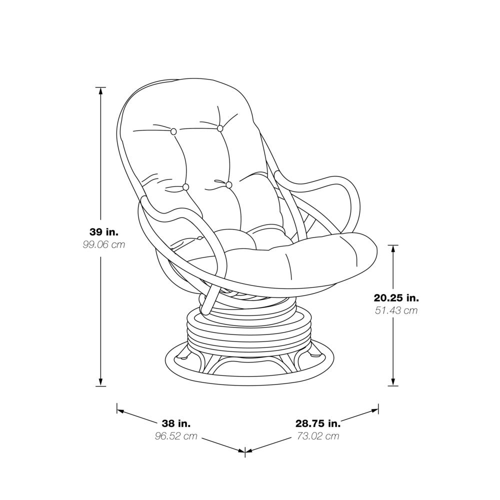 Lanai Rattan Swivel Rocker. Picture 6