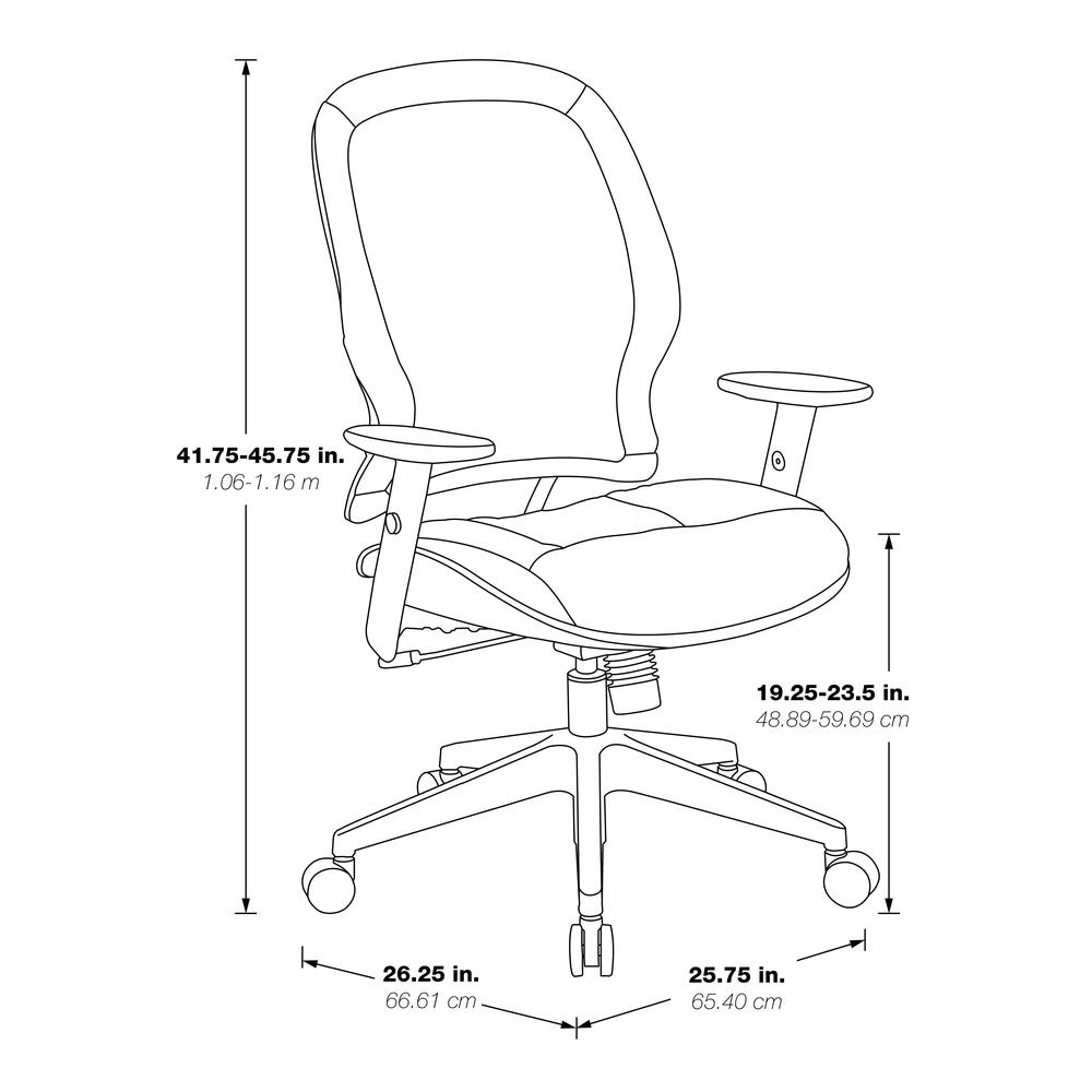 Dark Air Grid® Back Managers Chair, Black/Blue. Picture 3