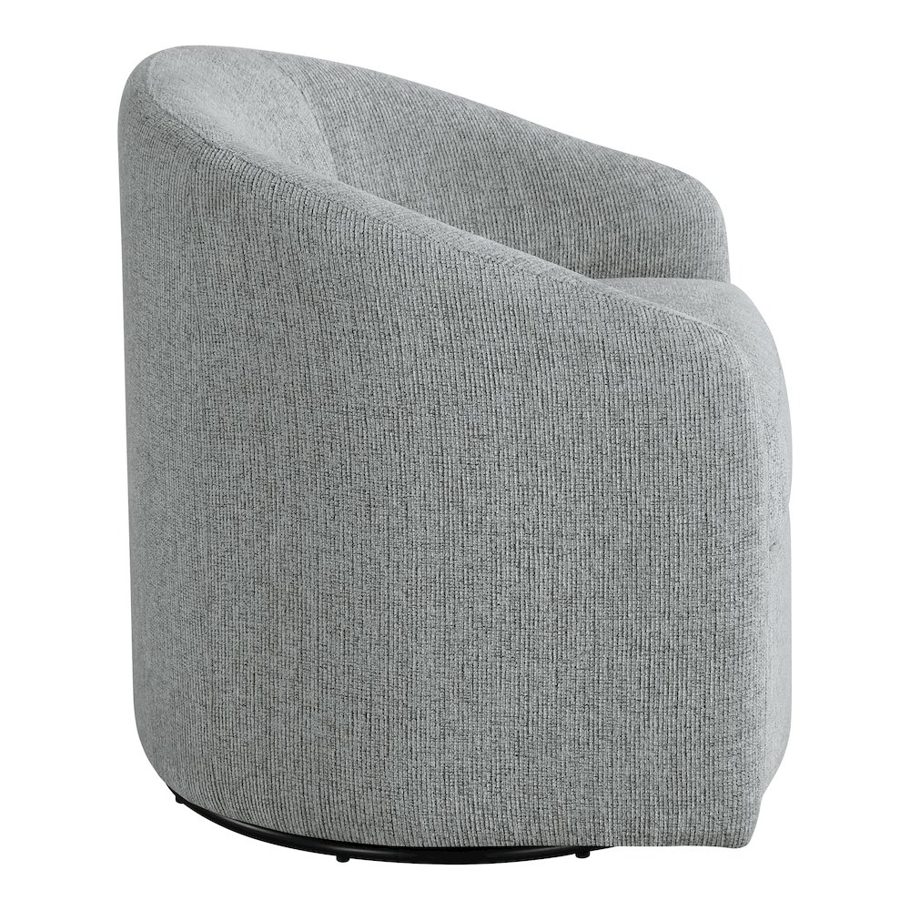 Bella Swivel Chair in Dove Grey Fabric. Picture 3