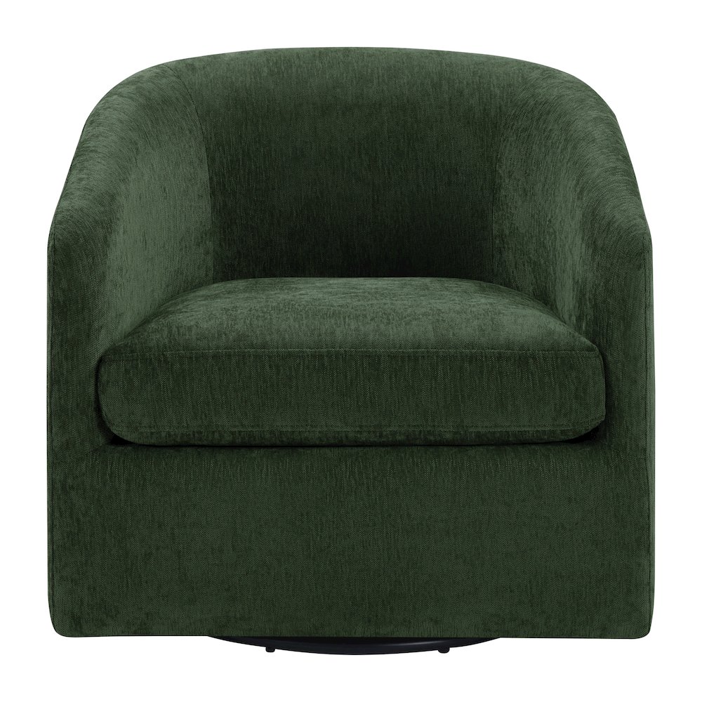 Parker Swivel Tub Chair In Green Fabric. Picture 2