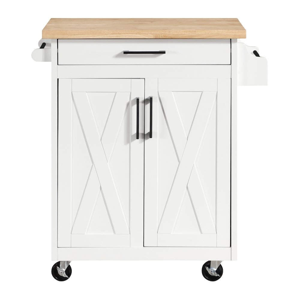 Bolten Kitchen Cart in White FInish. Picture 3