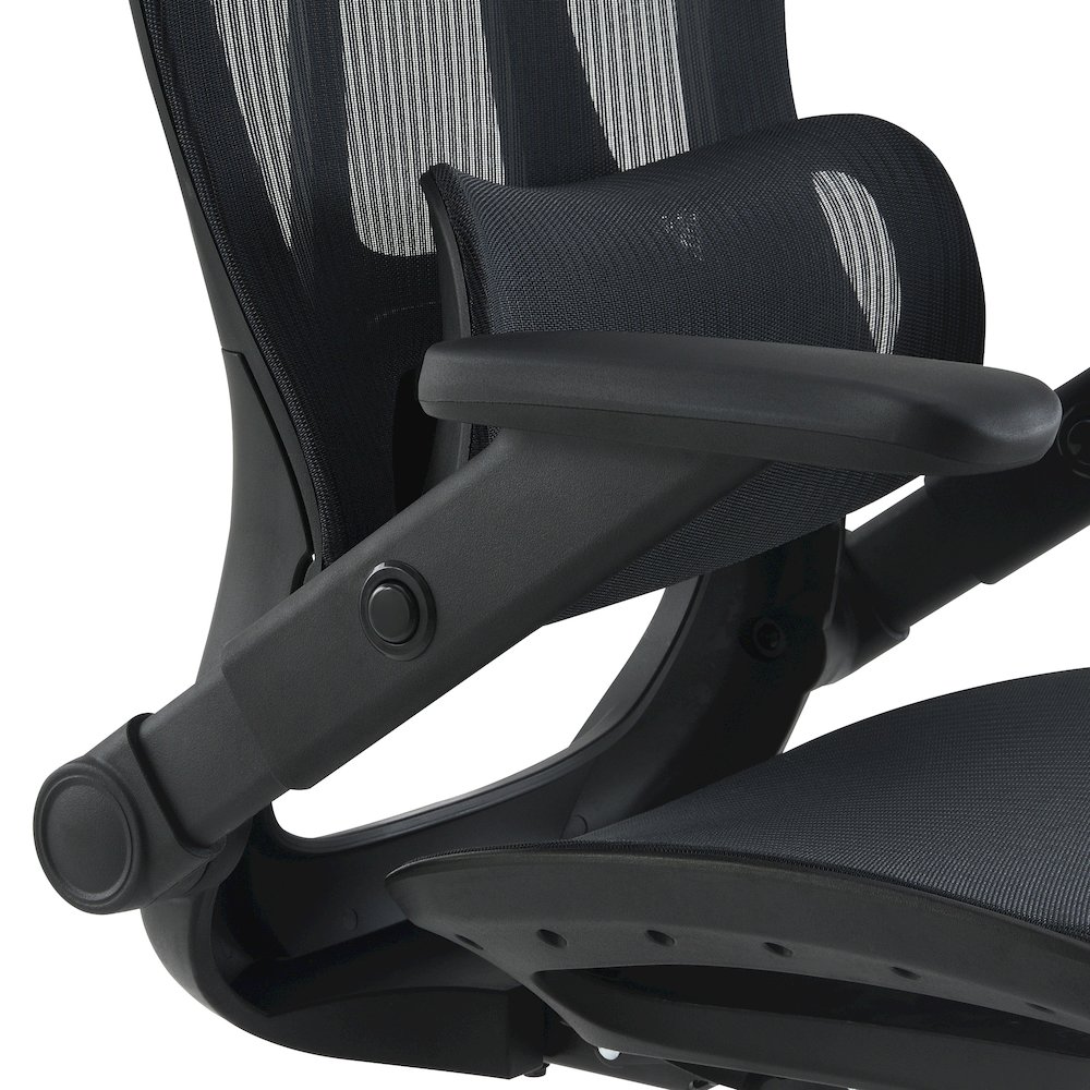 Black Matrix Seat and Back Manager’s Chair, Adjustable Headrest. Picture 8
