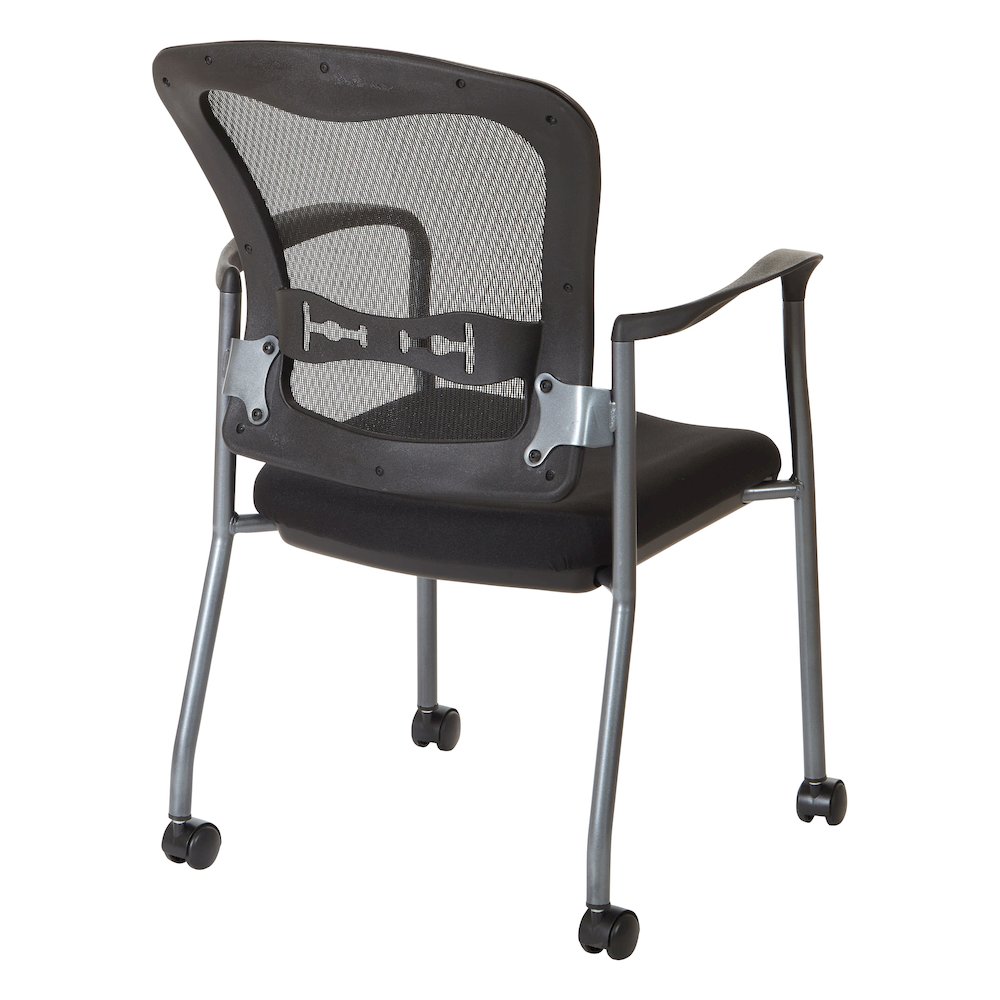 Titanium Finish Visitors Chair with Arms. Picture 5